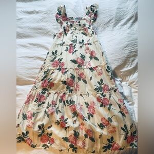 Old Navy Pink and White Floral Maxi dress